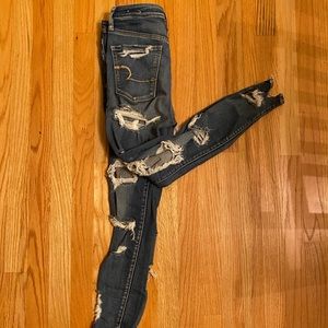 American Eagle Jeans - ripped front and back